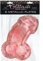 Little Genie Productions CP.1080 - Glitterati Penis Rose Gold Plates, 8
