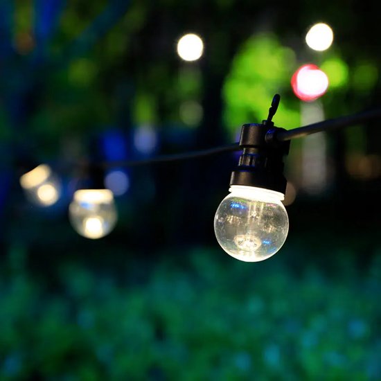 Settlein Led Lichten op Zonneenergie - Hanglampen - Tuinverlichting - Warmwit - 10 lampen - 5.25 m