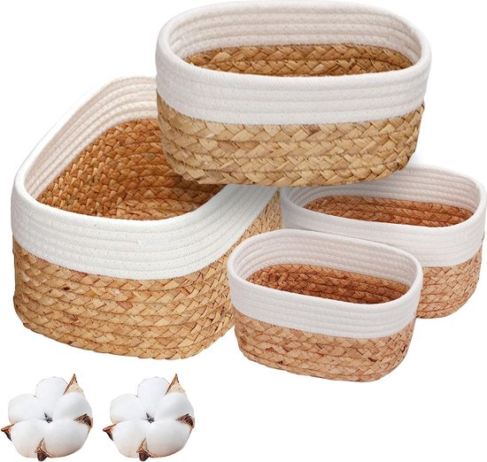 Aluusy Opbergmand, Opvouwbare Mand Gemaakt Van, Kallax Plankenmand 30X15X12 Cm, Decoratieve Handgemaakte Vlechtmand Voor Wc-Papier Badkamer Woonkamer Aluusy Opbergmand, Opvouwbare Mand Gemaakt Van, Kallax Plankenmand 30X15X12 Cm, Decoratieve Handgemaakte Vlechtmand Voor Wc-Papier Badkamer Woonkamer
