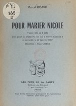 Pour marier Nicole