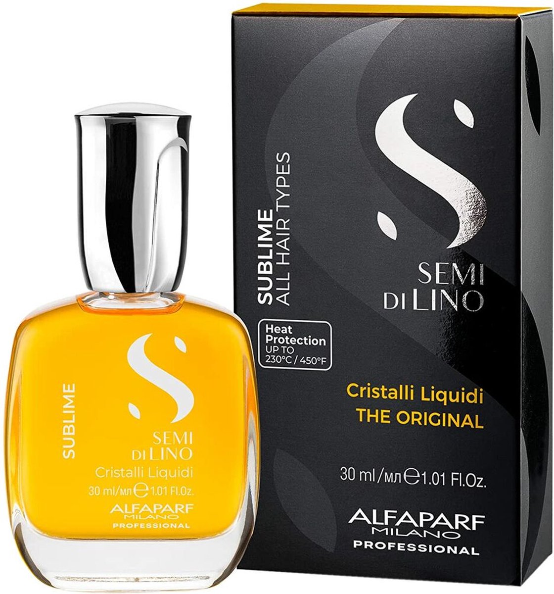 Hair Oil Semi Di Lino Sublime Cristal Liquid The Original Alfaparf Milano Semi Di Lino 30 ml