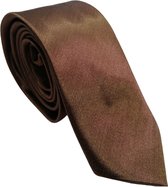 Heren stropdas smal bruin - bruine smalle stropdas - stropdassen