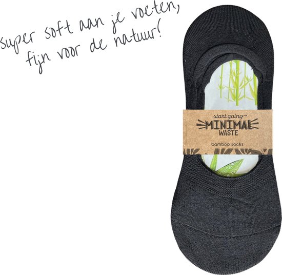 green-goose® Dames Bamboe Footies Zwart | 5 Paar | Maat 35-39 | Invisible Socks | Ballerina's | Duurzaam Bamboevezel | Ademend en Superzacht! - Merkloos