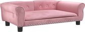 vidaXL-Hondenmand-95x55x30-cm-fluweel-roze