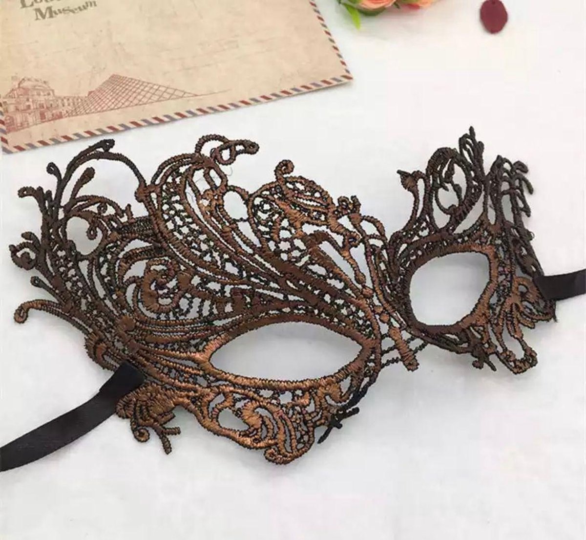 Goedkoopste Akyol - Kant Masker bronskleur – Carnaval - Halloween Masker - spin masker - masker voor bal - gala masker - festival masker - masker – carnaval - kantmasker vrouwen - klassenfeest - Bal masker - Party Maskers - carnaval