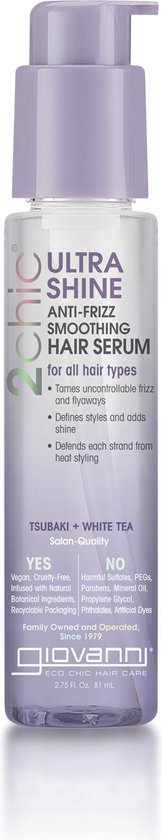 Giovanni Cosmetics - 2chic - Ultra- Shine Anti-Frizz Smooting Hair Serum with Tsubaki & White Tea 81ml