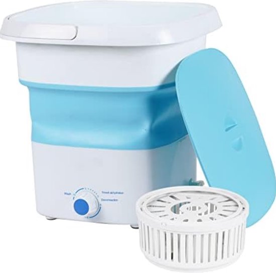 Draagbare Wasmachine Mini-wasmachine Kleine Capaciteit van 8 Liter Multifunctioneel Opvouwbaar voor Kleding Sokken Ondergoed Reizen Camping (GREY