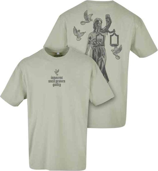Mister Tee - Justice Oversize Heren T-shirt - S - Beige