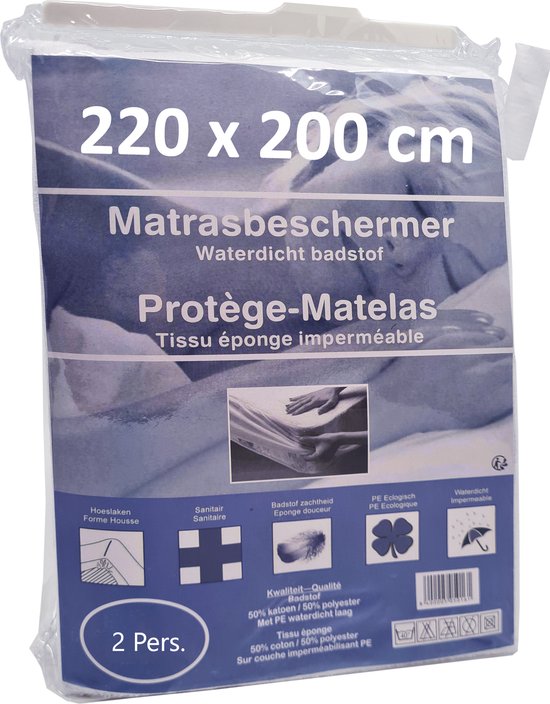 Blumtal set van 2 gewatteerde matrasbeschermers, 180 x 200 x 30 cm