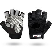ZEUZ Sport & Fitness Handschoenen Dames & Heren - Gloves voor Krachttraining & CrossFit – Grijs & Zwart – Gloves voor meer grip en bescherming tegen blaren & eelt - Maat XS