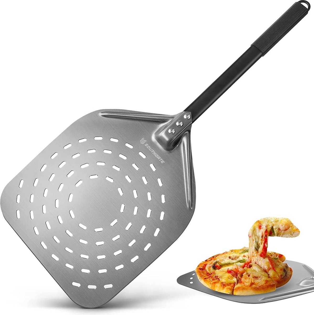 Pelle à pizza perforée en acier inoxydable rectangulaire 30-152 - Combisteel