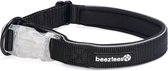Beeztees Safety Gear Parinca- Hondenhalsband - LED - Nylon - Zwart - 45- 50x2,5 cm