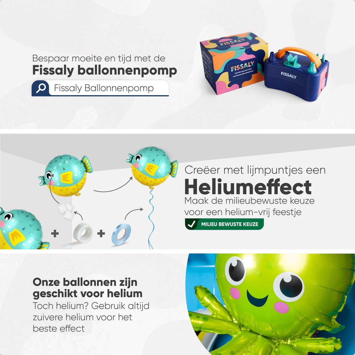 8 stuks grote folieballonnen in de vorm van een vis (50-80 cm