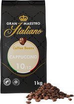Gran Maestro Italiano - Cappuccino - Grains de café - Grains pour Cappuccino - Goût Intense - 1kg