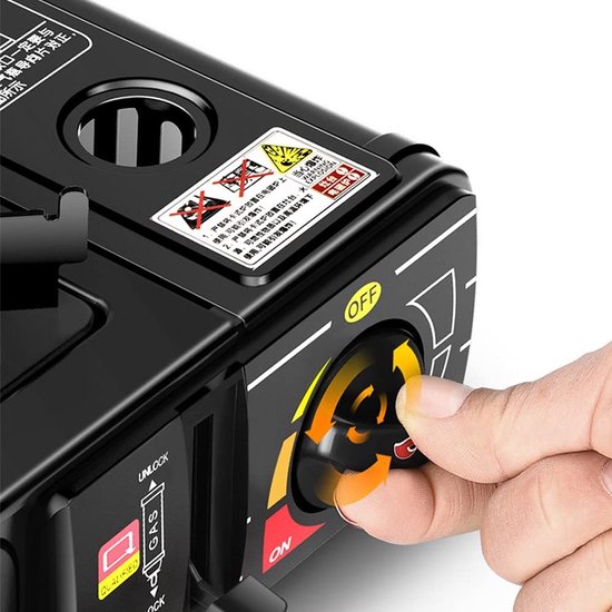 IBBO Shop - Réchaud à gaz portable - Réchaud de camping - Comprenant 4 bouteilles de gaz - Réchaud à gaz - Réchaud à gaz - Cuisinière - Plein air