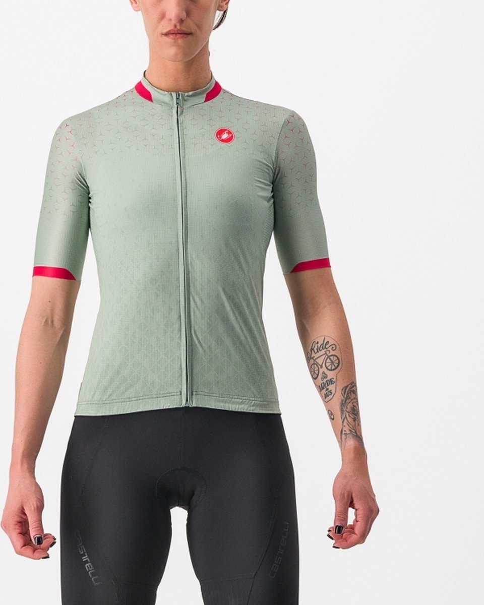 Castelli PEZZI FIETSSHIRT DEFENDER GREEN - Vrouwen - maat L