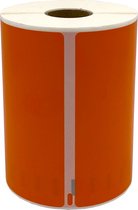DULA Dymo Compatible labels - Oranje - S0904980 - Grote verzendetiketten - 1 rol - 104 x 159 mm - 220 labels per rol