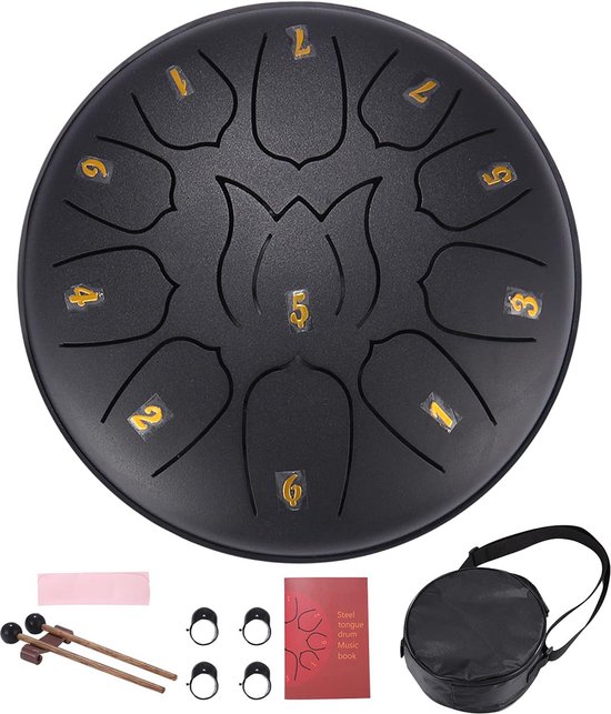 Tambú 8 | Matwitte tongdrum of handpan met 11 noten | - - dé avontuurlijke speelgoedwinkel Tambú 8 | Matwitte tongdrum of handpan met 11 noten | - - dé avontuurlijke speelgoedwinkel