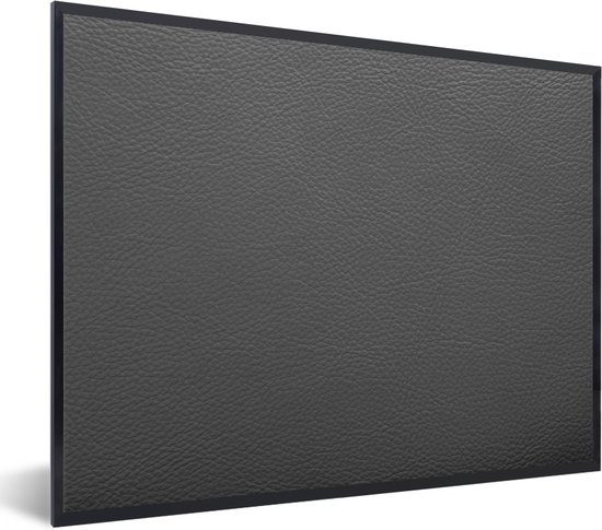 MuchoWow Inductiebeschermer - Inductie mat - Vinyl - Leer - Structuur - Lederlook - Grijs - 60x52 cm - Inductie beschermer