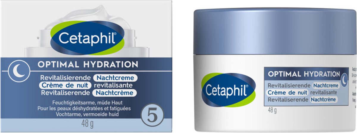 Cetaphil Optimal Hydration Herstellende Nachtcrème - 4 x 48 gr - Voordeelpakket