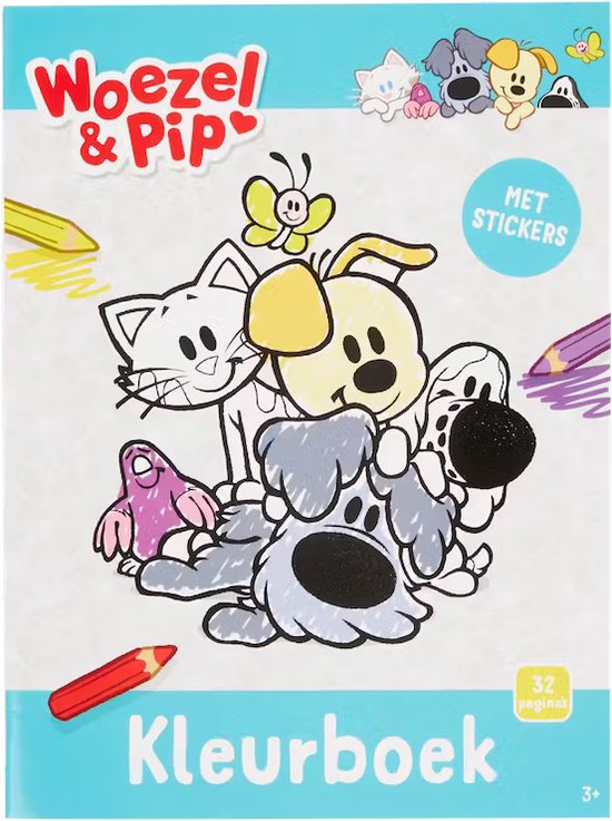 Woezel & Pip kleurboek Blauw