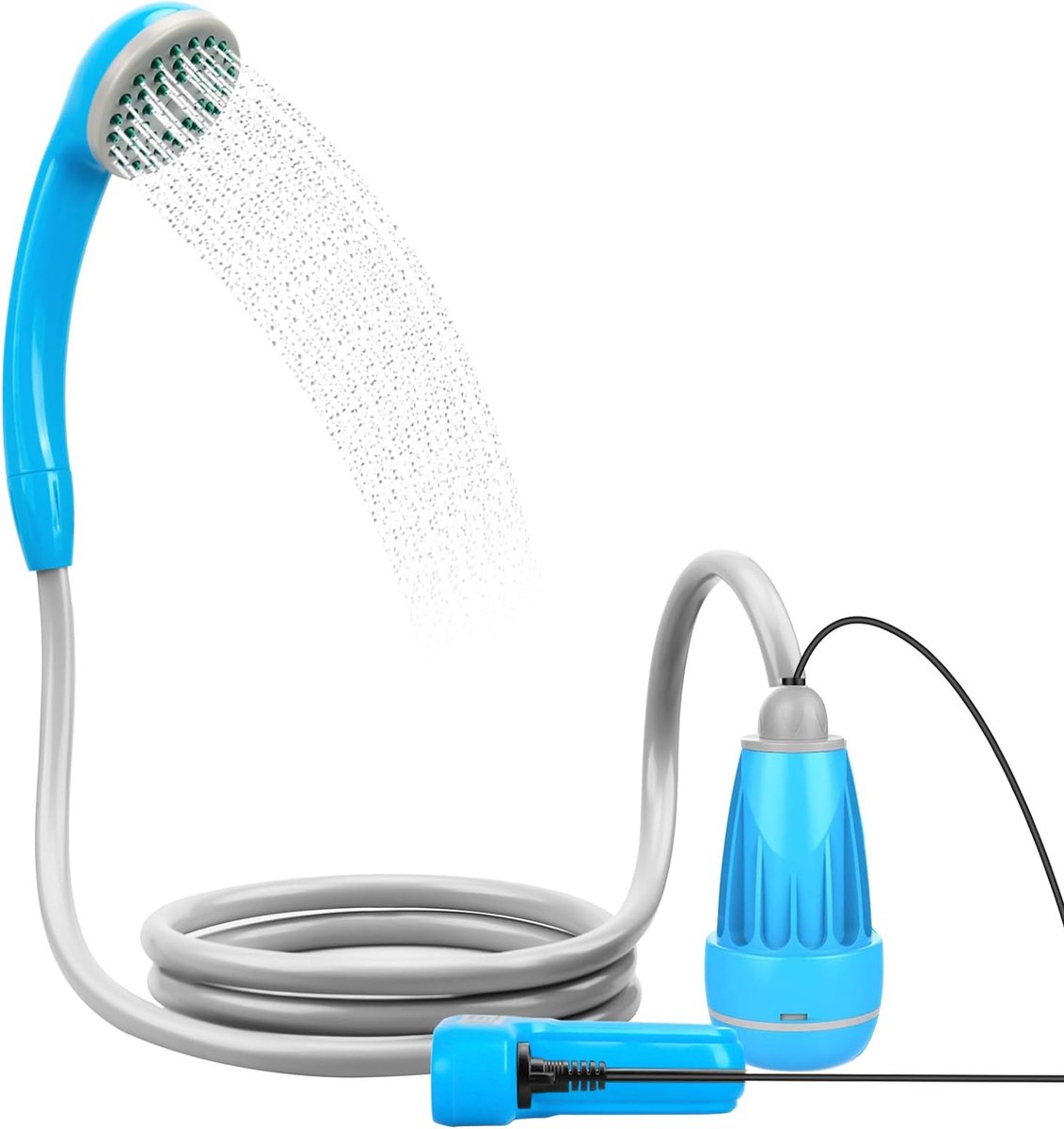 de douche extérieur portable compact avec tuyau, pommeau de douche