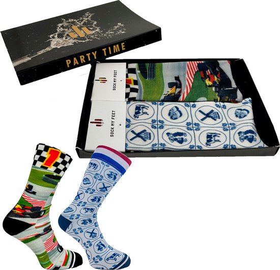 Sock My Feet geschenkdoos sokken heren - cadeau voor man - duurzaam - naadloos - Formule 1