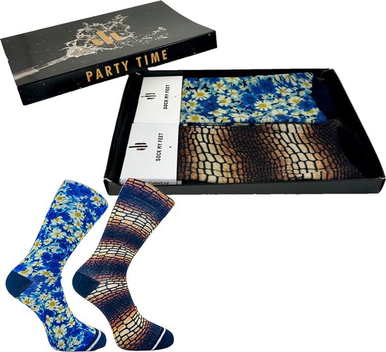 Sock My Feet geschenkdoos sokken heren 43 46 - cadeau voor man - duurzaam - naadloos - Daisy Viper