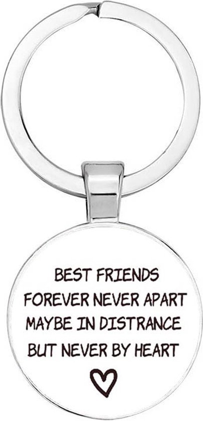 Akyol - Best friends forever Sleutelhanger - liefde - beste vrienden - BFF - cadeautje voor beste vriend/vriendin - verjaardagscadeau - 2,5 x 2,5 CM