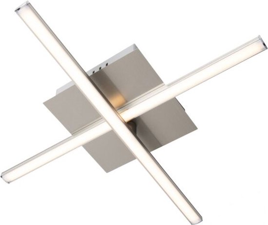 QAZQA cruz - Moderne LED Plafondlamp - 1 lichts - L 380 mm - Staal - Woonkamer | Slaapkamer | Keuken
