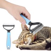 Narimano® ondervacht borstel hondenborstel -kattenborstel onderwol kam huisdier - bont haar knoop - kam voor honden katten