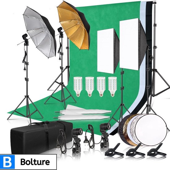 Bolture Green Screen met Statief Achtergrondsysteem Achtergronddoek