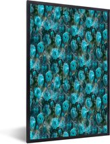 Cadre photo avec affiche - Fleurs - Roses - Blauw - 40x60 cm - Cadre pour affiche