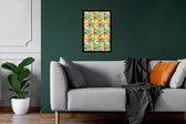 Cadre photo avec poster - Fleurs - Couleurs - 20x30 cm - Cadre poster