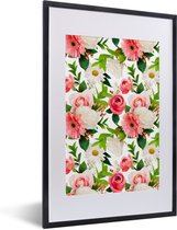 Fotolijst incl. Poster - Bloemen - Rozen - - 40x60 cm - Posterlijst