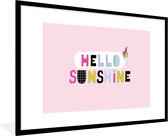 Affiche avec cadre Été - Glace - Rose - 120x80 cm