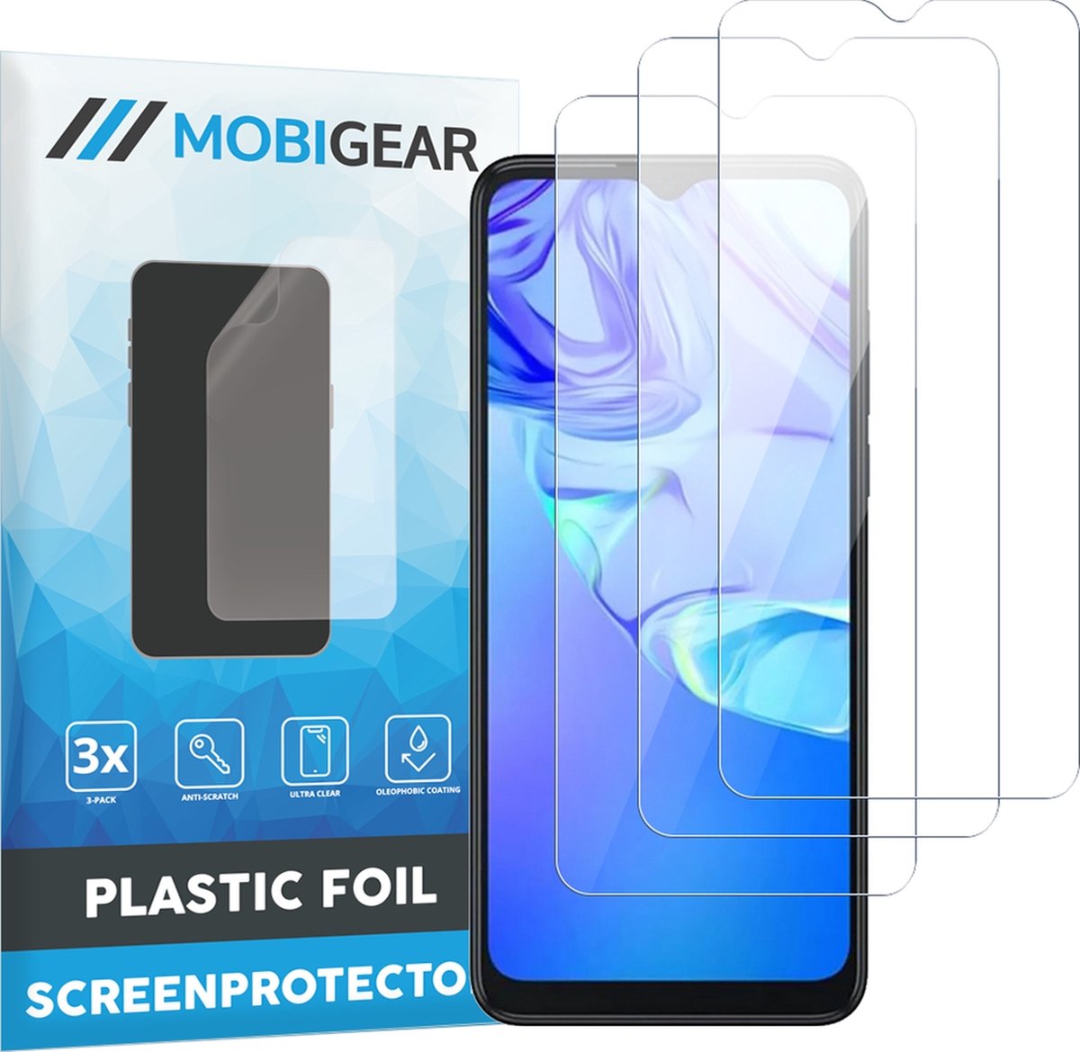 Mobigear Screenprotector geschikt voor TCL 305 Glazen | Mobigear Premium Screenprotector - Case Friendly - Zwart