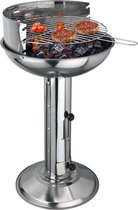Michelino Bruno Column BBQ Barbecue à Charbon de bois avec base - acier inoxydable