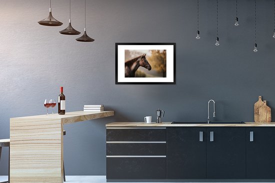 Brun Grijs Quarter horse le matin 60x40 cm