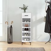 The Living Store Meuble à chaussures - Elegant - 30x35x105 cm - Wit