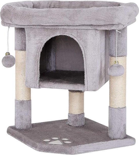 Foto: Kattenboom krabpaal kattenmeubel cat play tower activity center stable and stable cat tree with hammock and beautiful cat house 