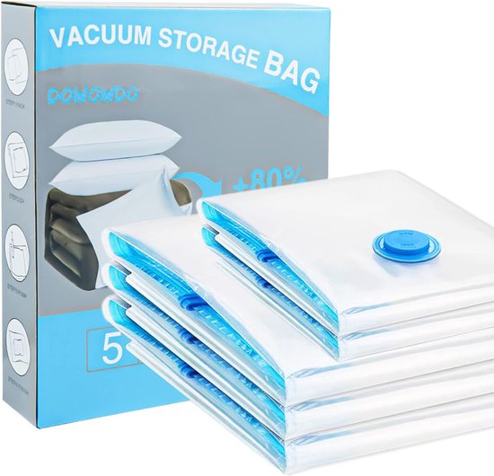 Lot De 4 Sacs De Rangement Sous Vide SilverRack 80x100cm - Pour Couettes, Vêtements, Économie D'Espace 80%