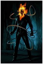 Ghost Rider- Johnny Blaze - Nicolas Cage - Diamond Painting - 50x40 - ronde steentjes