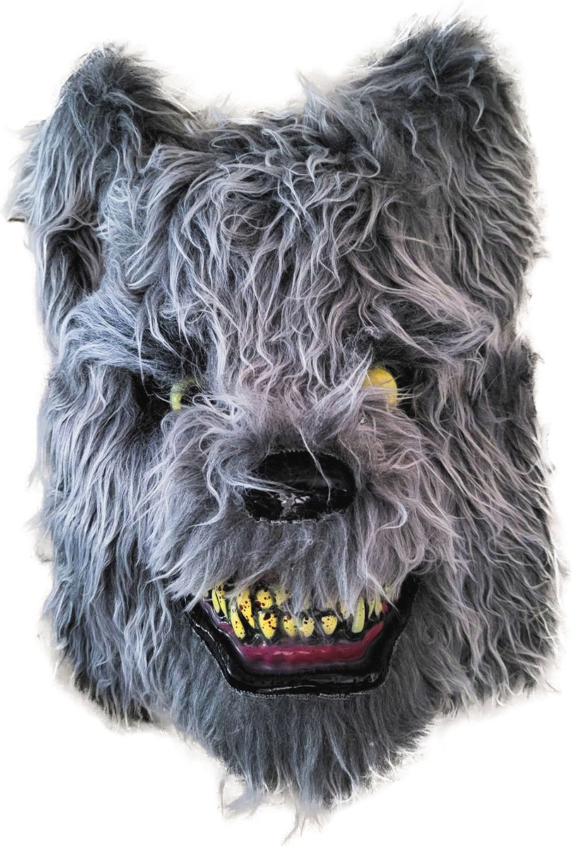 Goedkoopste Halloween Masker Wolf - One Size Volwassen - Grijs