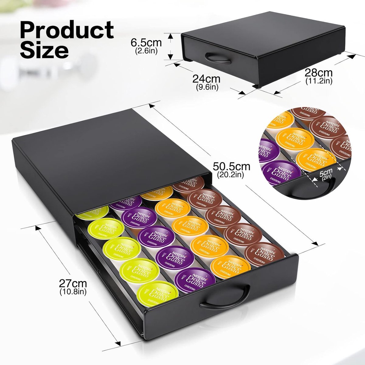 Boîte de rangement pour sachets de thé et distributeur de sachets de sucre,  porte-capsules de café, café et expresso, Vertuoline Dolce Gusto -  AliExpress