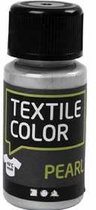 Textielverf - Dekkend - Zilver - Parelmoer - Creotime - 50 ml