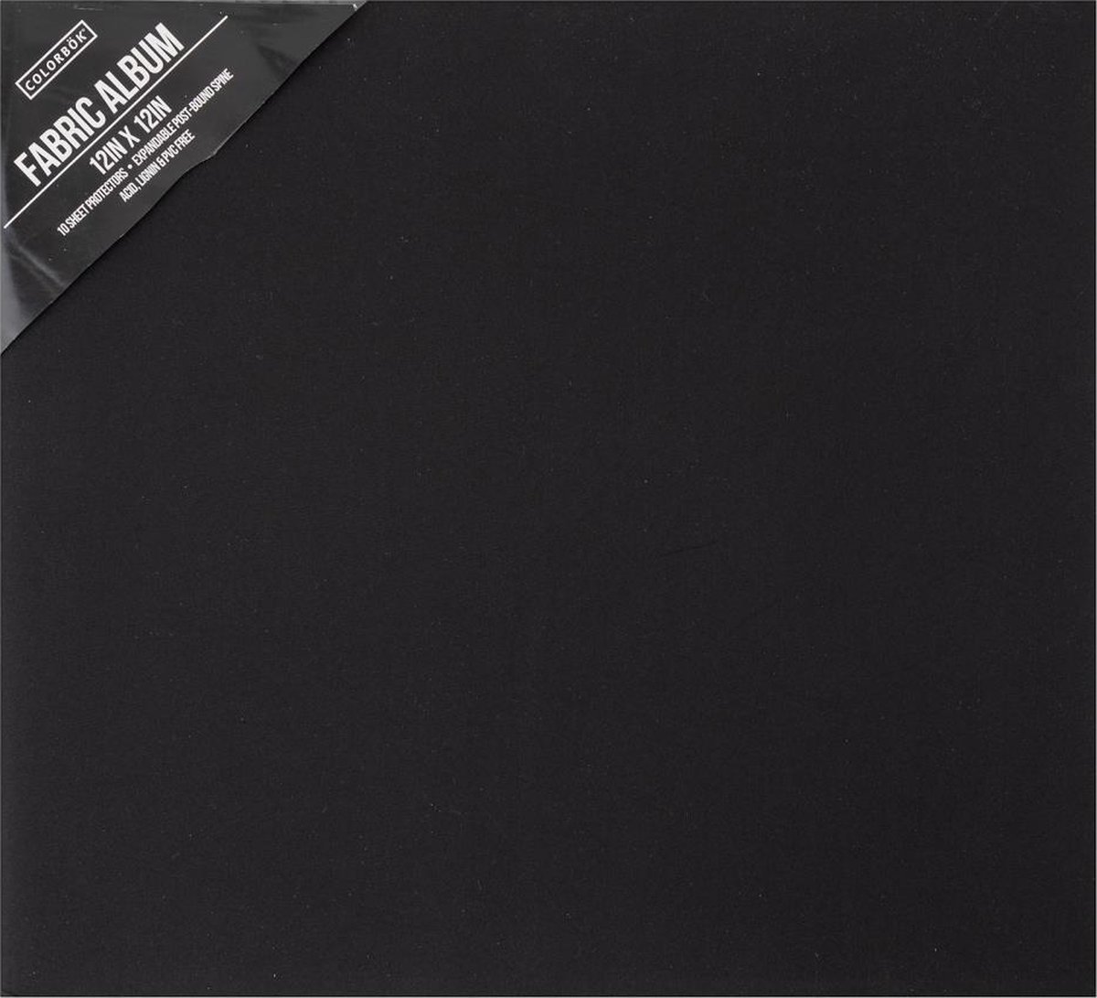 Colorbok - Black Fabric Album Post Bound 12"X12" (71846D)