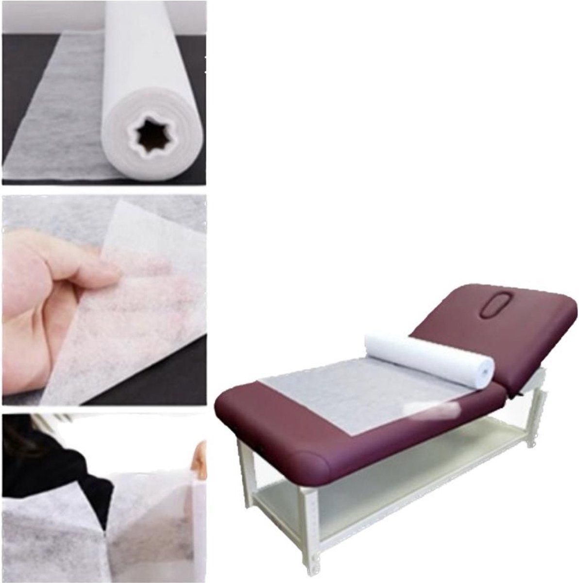 Goedkoopste Wegwerp hoes Behandelstoelhoes wegwerp nonwoven onderzoekbank hoes Hygiëne in Rol Wit Wegwerp Onderzoekbankpapier