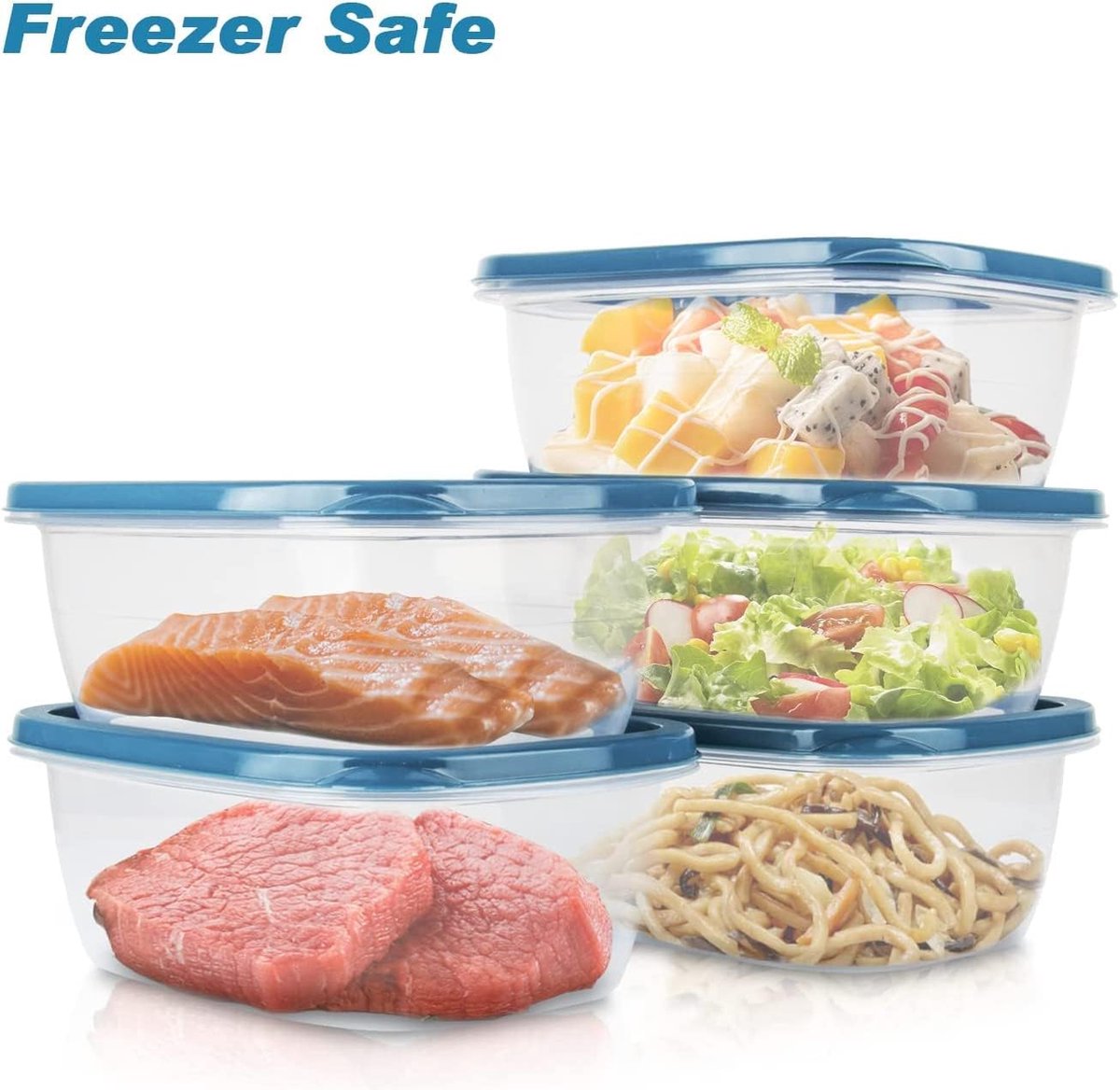 Goedkoopste 10 Stcs Rechthoek Plastic Porties Sets Met Deksels. Food Opbergkast, Containersets, Voedselopslag, Voedselcontainers, Plastic Container, Gebruik Voor School, Werk en Reizen, 500 ML Per Doos