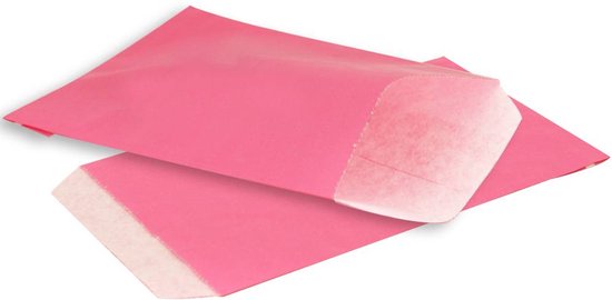 Fourniturenzakjes Roze - 21 x 30 cm - Kraft Papier - 100 stuks - Kadozakjes Fuchsia Roze